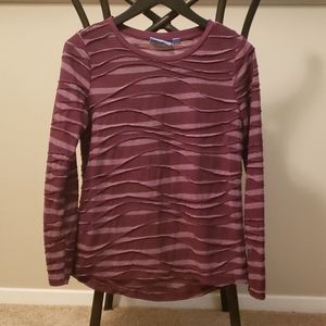 3/$15 Simply Vera Wang Long sleeve mauve purple long sleeve shirt size Small